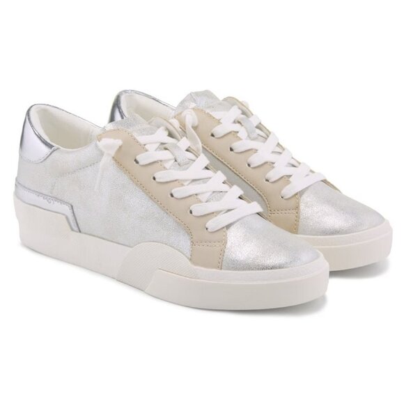 DV Dolce Vita Womens Dusty Silver Lace Up Comfort Helix Sneaker Size 8 New w/Box - Picture 1 of 6
